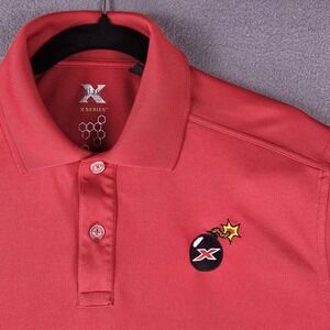 Callaway Golf Shirt X Series Polo Red Mens Medium Stretch Performance‎ Bomb
